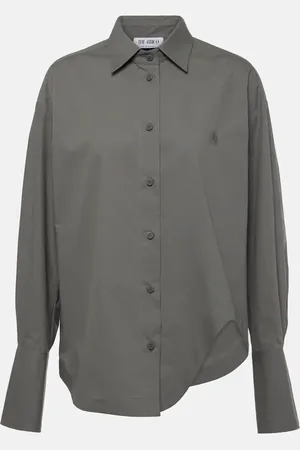 The Attico Camicia asimmetrica Eliza in canvas di cotone