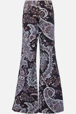 Etro Jeans flared a vita alta con stampa