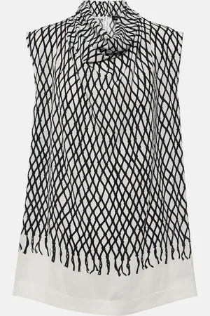 Proenza Schouler Top Valerie in crêpe con stampa