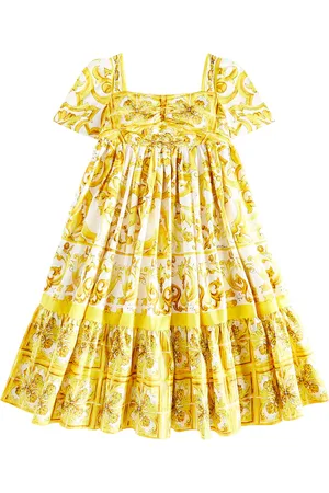 Dolce & Gabbana Abito in popeline di cotone con stampa