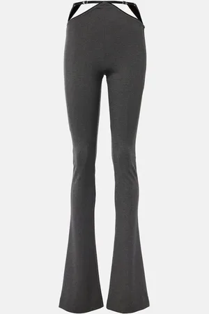 The Attico Pantaloni flared in jersey con cut-out
