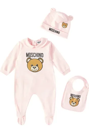 Moschino Baby - Tutina, bavaglino e berretto in cotone