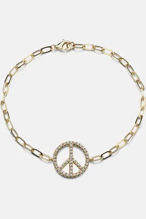 Roxanne First Bracciale Peace Out in 14kt con diamanti