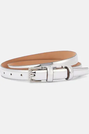 Max Mara Cintura in pelle metallizzata