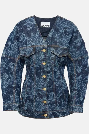Ganni Giacca di jeans con stampa