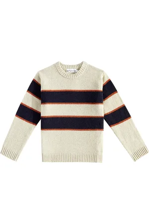 BONPOINT Pullover Branco in lana a righe