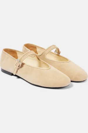 The Row Ballerine Mary Jane in suede