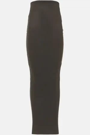 Rick Owens Gonna lunga Dirt Pillar in pelle