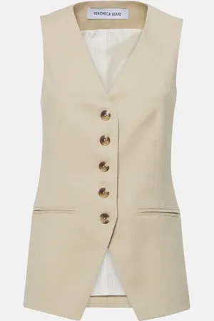 VERONICA BEARD Gilet Liff in misto lino