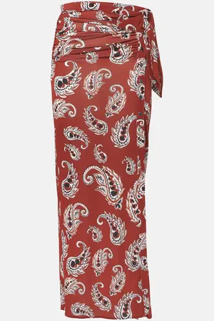 Paco rabanne Gonna lunga in jersey con stampa paisley