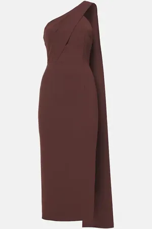 Roland Mouret Abito midi asimmetrico in cady