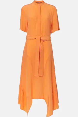 Stella McCartney Abito midi Iconic in seta crêpe de chine