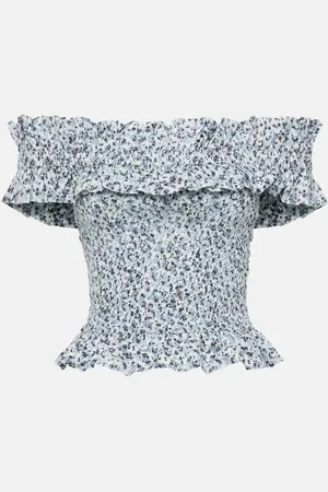 Ganni Top in cotone con stampa