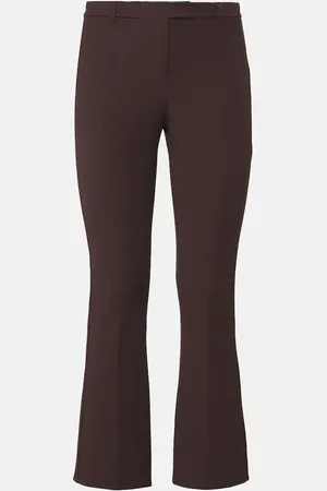 Max Mara Pantaloni slim cropped in misto cotone