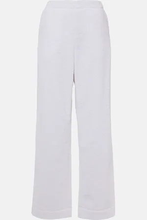 Alaïa Alaïa Pantaloni regular in spugna di cotone