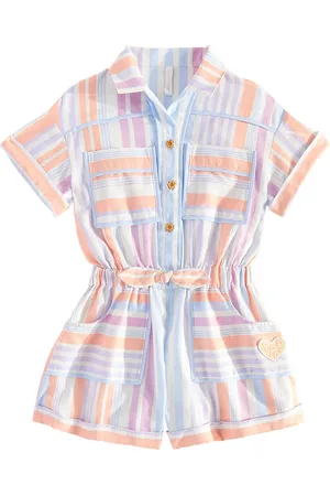 ZIMMERMANN Jumpsuit corta Pop in cotone a righe