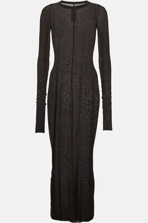 Rick Owens Abito midi in jersey