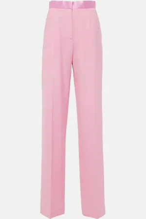 Nensi Dojaka Pantaloni regular in raso a vita alta