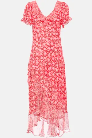 RIXO London Abito midi Clementina in crêpe