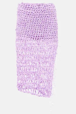 SUSAN FANG Gonna midi in crochet con perline