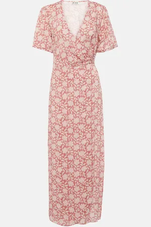 RIXO London Abito midi Katrina con stampa floreale