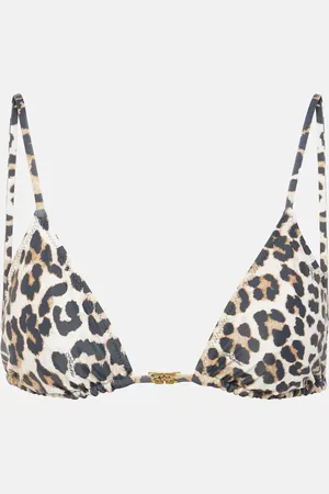 Ganni Top bikini a triangolo con stampa