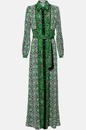 Diane von Furstenberg Abito lungo Joshua con stampa