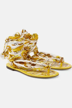 Dolce & Gabbana Sandali in twill di seta con stampa