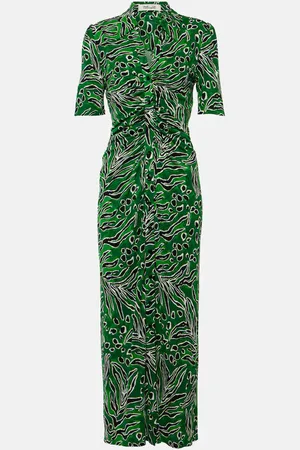 Diane von Furstenberg Abito midi in jersey con stampa