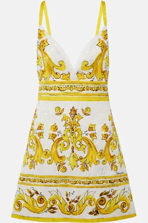 Dolce & Gabbana Abito corto Majolica in broccato