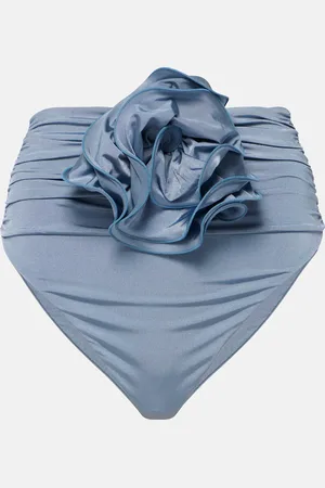 MAGDA BUTRYM Slip bikini a vita alta con applicazione floreale