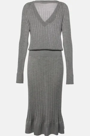 Proenza Schouler Abito midi Eden in misto lana