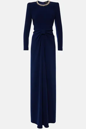 Jenny Packham Abito lungo Sunday in crêpe