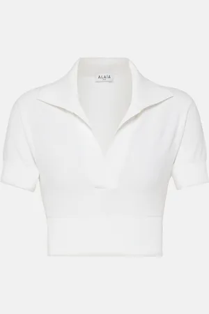 Alaïa Alaïa Top cropped in maglia