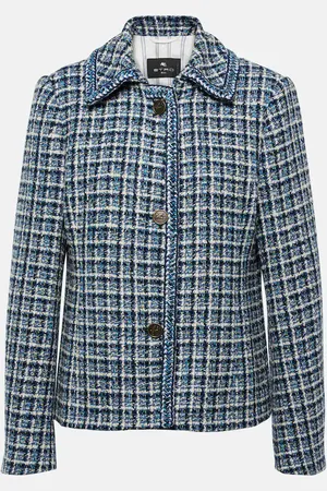 Etro Giacca in tweed di misto cotone