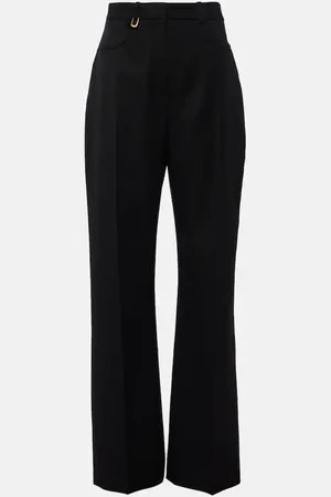 Jacquemus Pantaloni flared Sauge in lana