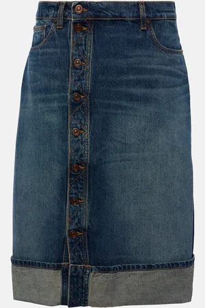 Victoria Beckham Gonna midi di jeans