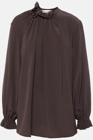 Victoria Beckham Top in crêpe de chine di seta