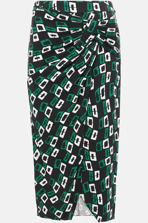 Diane von Furstenberg Gonna midi Willow con stampa