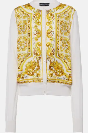 Dolce & Gabbana Cardigan Majolica in twill di seta