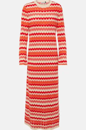 RIXO London Abito midi Miller in cotone