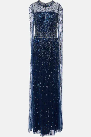 Jenny Packham Abito lungo Lux con paillettes