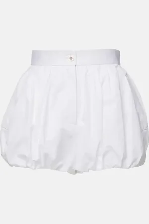 Dolce & Gabbana Shorts in popeline di cotone a vita alta