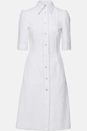 Dolce & Gabbana Abito chemisier midi in misto cotone