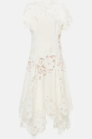 Oscar de la Renta Abito midi in pizzo guipure