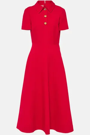 VALENTINO Abito midi in Crepe Couture