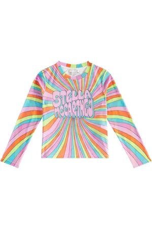 Stella McCartney T-shirt in mesh con stampa