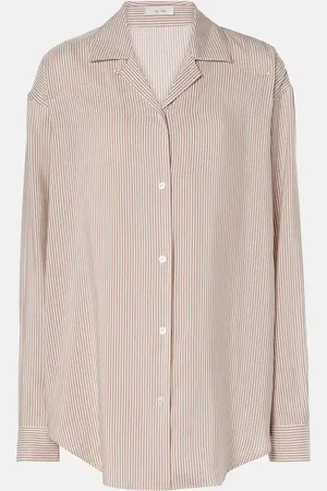 The Row Camicia Valene in seta a righe