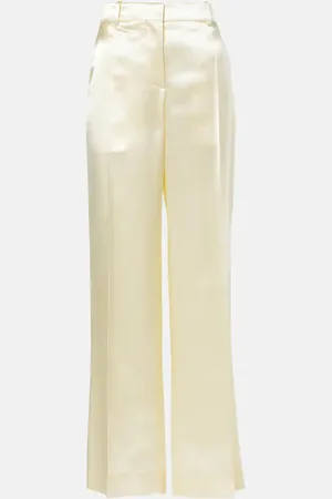 The Row Pantaloni Encore a gamba larga in raso