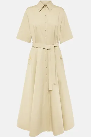 VALENTINO Abito chemisier VGold in cotone e lino